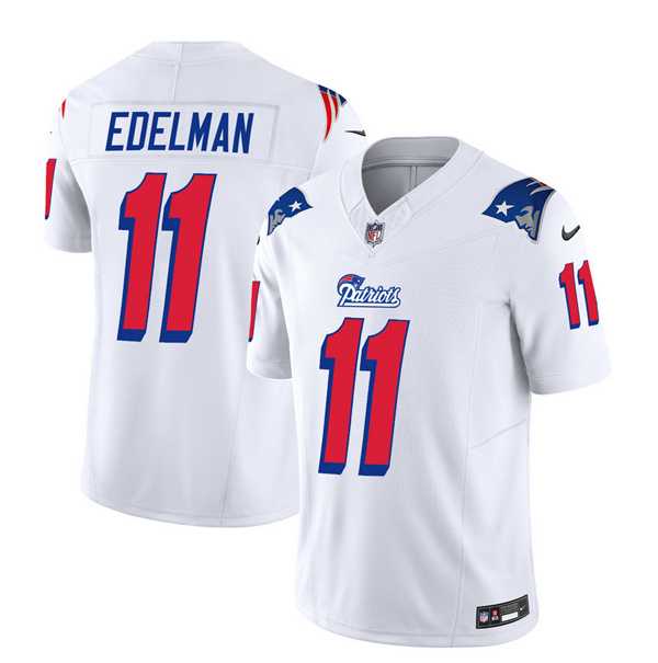 Men & Women & Youth New England Patriots #11 Julian Edelman White 2023 F.U.S.E. Vapor Limited Jersey